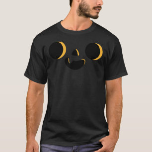 T-shirt Halloween Orange Happy Citrouille Cool Face Emoji