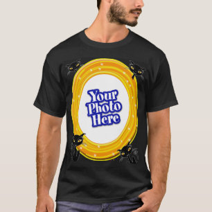T-shirt Halloween Orange Yellow Swirl Avec Vos Chats Photo