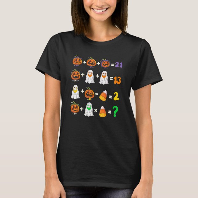 T-shirt Halloween Ordre des opérations Quiz Math Enseignan (Devant)