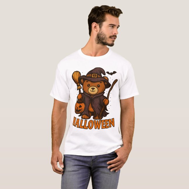 T-shirt Halloween Ours Sorcier🧙‍♀️🧙‍♀️ (Devant entier)
