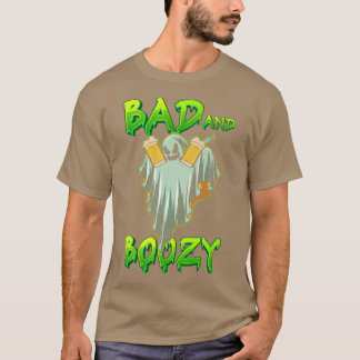 T-shirt Halloween Party Bad And Boozy Spooky Season Funny 