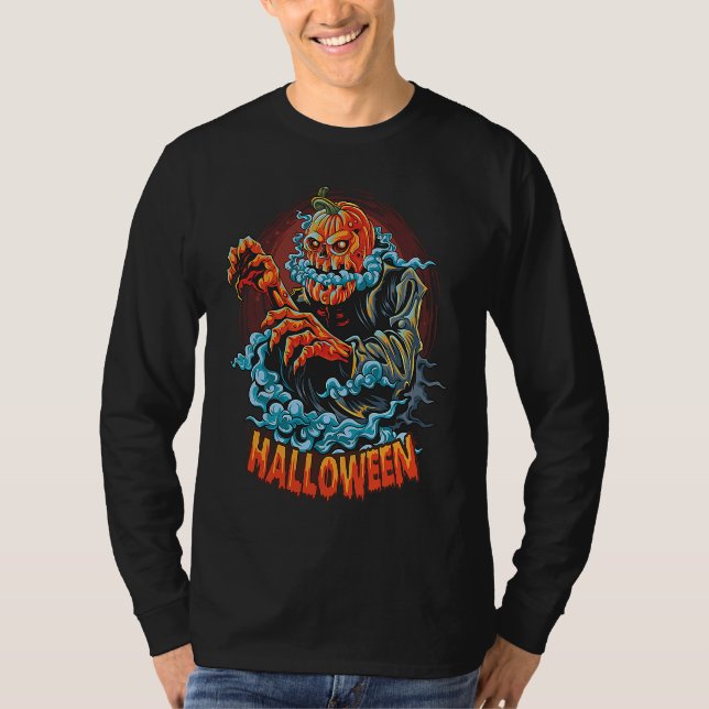 T-shirt Halloween  Party Happy Pumpkin Graphic Plus Size (Devant)