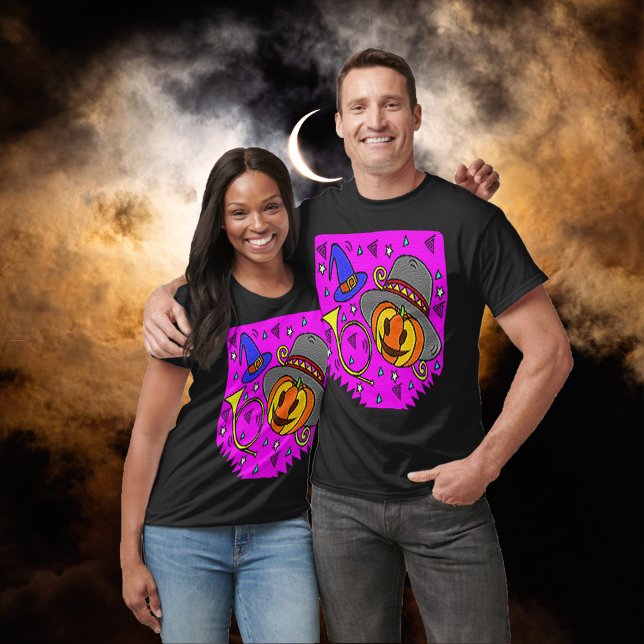T-shirt Halloween Party Jack OLantern Bugle Purple Unisex (Halloween Party Jack O'Lantern Bugle Purple Unisex T-Shirt)