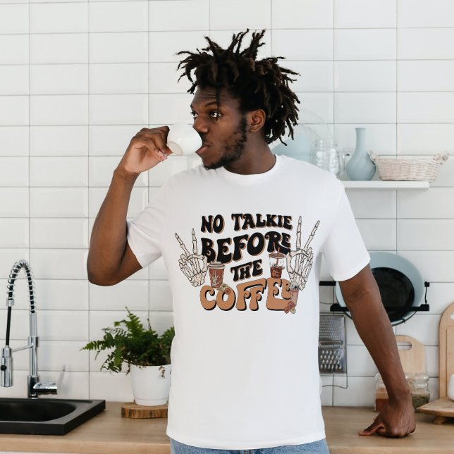 T-SHIRT HALLOWEEN PAS DE TALKIE AVANT LE CAFÉ (Créateur téléchargé)