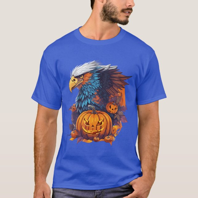 T-shirt Halloween Patriotique Américaine Bald Eagle Hallow (Devant)