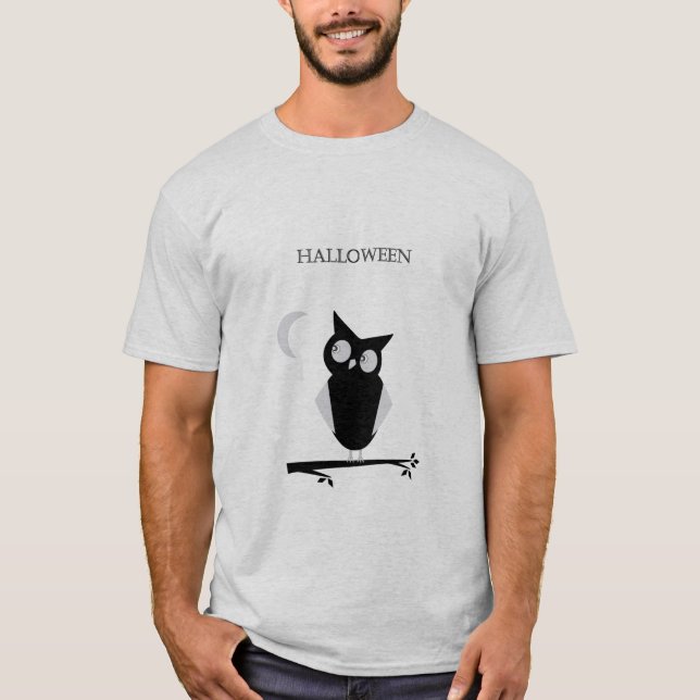 T-shirt Halloween personnalisable avec chouette de (Devant)