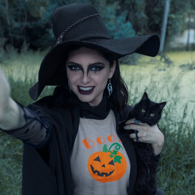 T-shirt Halloween Personnalisé Jack-o'-lantern Boo (Créateur téléchargé)