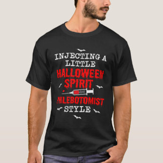 T-shirt Halloween Phlebotomiste Éffrayante Phlebotomie Inf