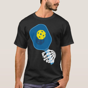 T-shirt Halloween Pickleball : Squelette Main