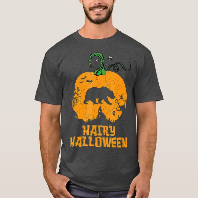 T-shirt Halloween poilue Funny Ours Gay (Devant)