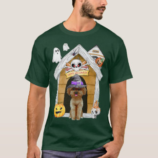 T-shirt Halloween Poodle Chien sorcière Haunch Maison