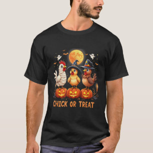 T-shirt Halloween Poulets Ou Treat Halloween