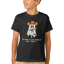 T-Shirt Halloween pour enfants – Cowboy fantôme à