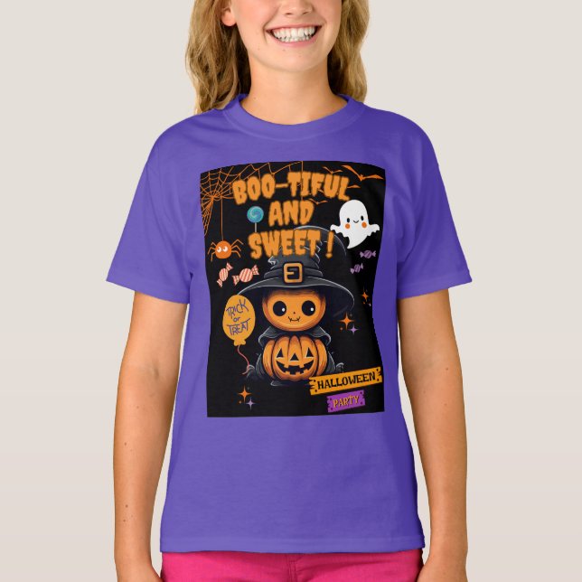 T-shirt Halloween pour filles | Halloween satiriqu (Devant)