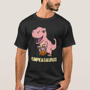 T-shirt Halloween pour les enfants Pumpkasaurus Dinosaur P