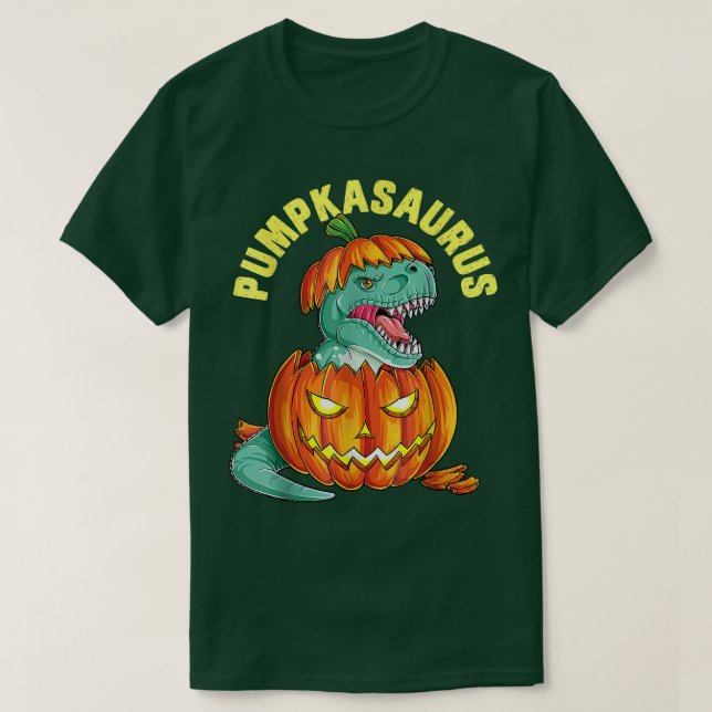 T-shirt Halloween pour les garçons Pumpkasaurus Dinosaur P (Design devant)