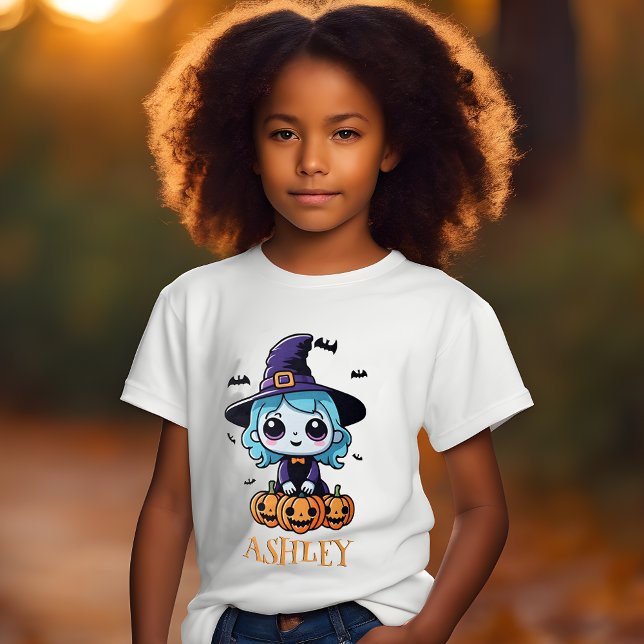 T-shirt Halloween pour petites sorcières enfants (🎃 Trick or Treat Cutie: Little Witch Halloween Tee Shirt! 👻)