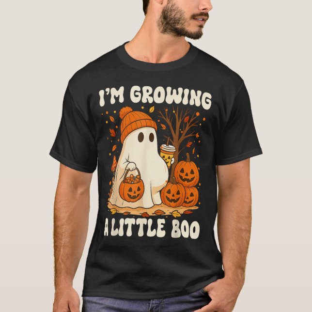 T-shirt Halloween Pregnancy Announcement I'm Growing A Lit (Devant)