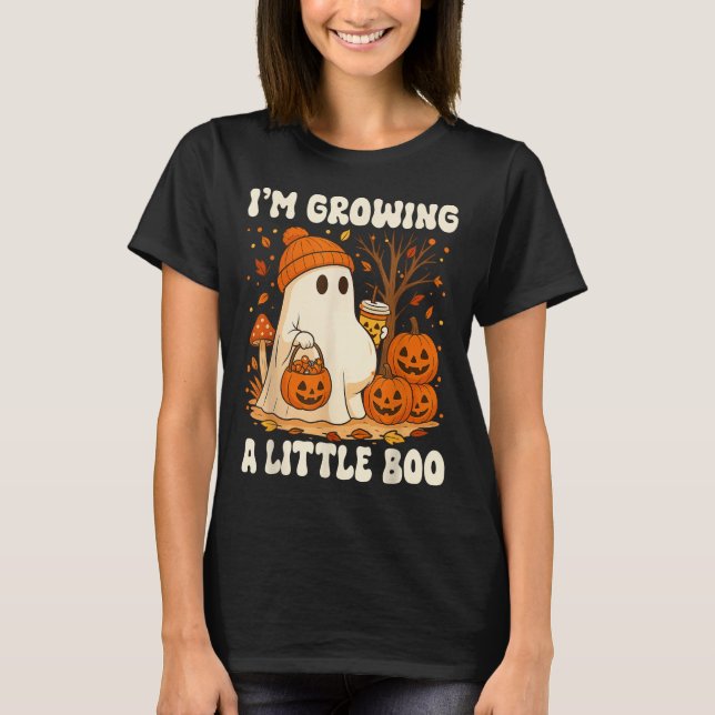 T-shirt Halloween Pregnancy Announcement I'm Growing A Lit (Devant)