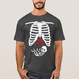 T-shirt Halloween Pregnancy Cute Baby Skeleton Costume