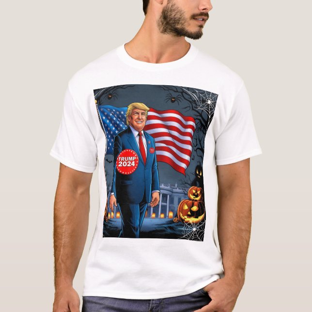 T-shirt Halloween présidentiel : Trump 2024 (Devant)