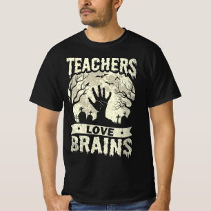 T-shirt halloween professeurs amour cerveau école zombie
