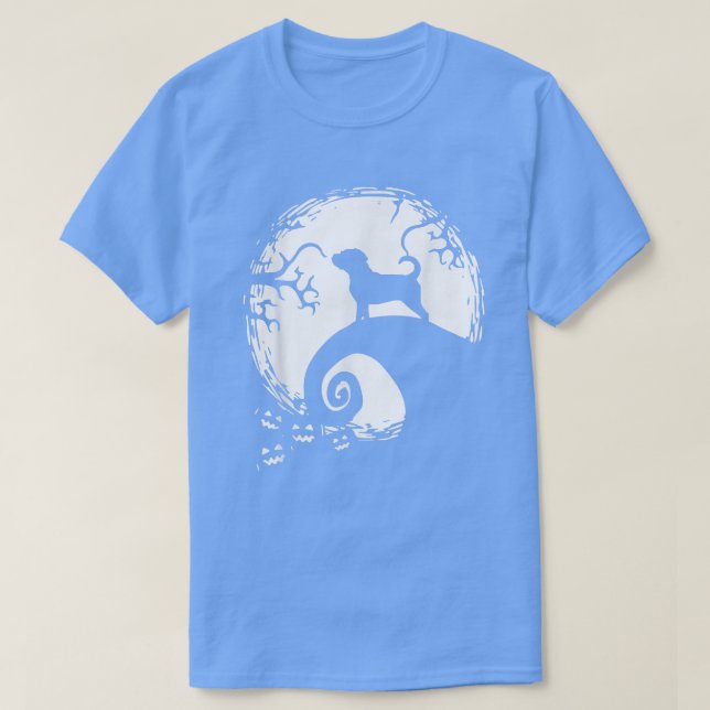 T-shirt Halloween Puggle Moon (Design devant)