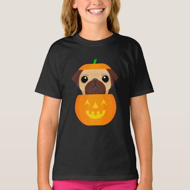 T-shirt Halloween Pugkin (Devant)