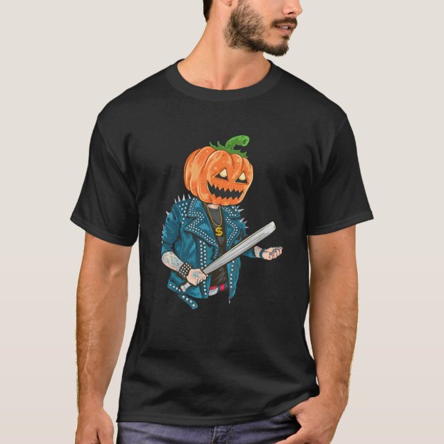 T-shirt Halloween Pumpkin Baseball bat best for celebrants (Devant)