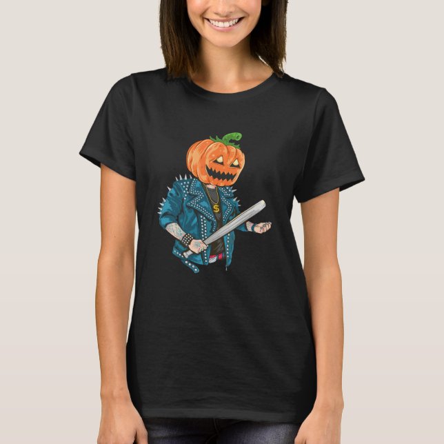 T-shirt Halloween Pumpkin Baseball bat best for celebrants (Devant)