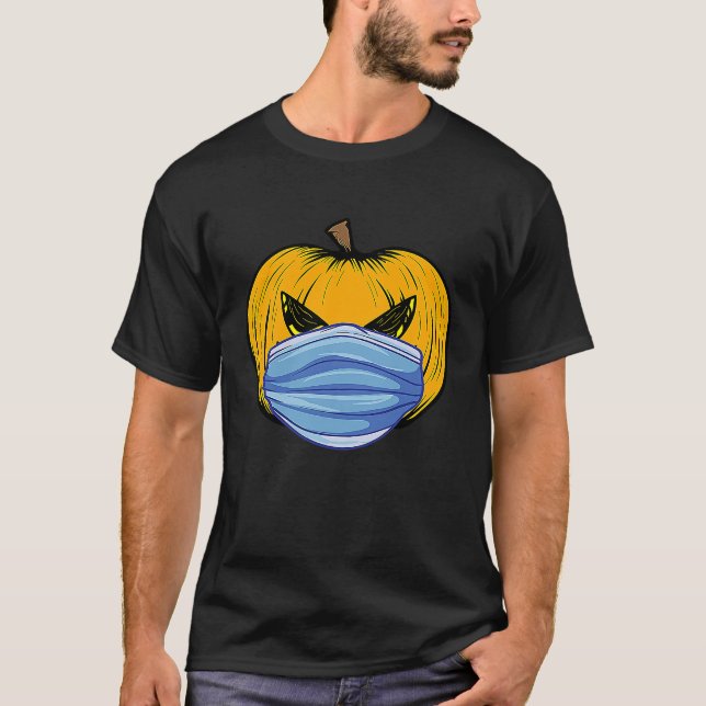 T-shirt Halloween Pumpkin Face Mask Sinister Evil Jack OLa (Devant)