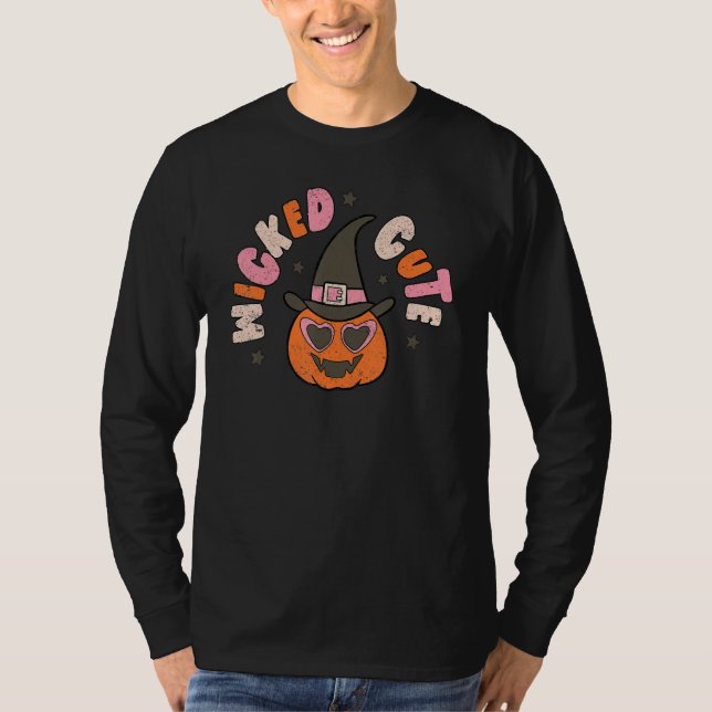 T-shirt Halloween Pumpkin Wicked Cute Fall Pumpkin Kids Gi (Devant)