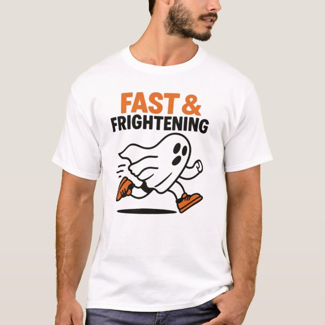 T-shirt Halloween rapide et effrayant (Devant)