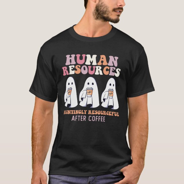 T-shirt Halloween Ressources Humaines Effroyablement Ingén (Devant)