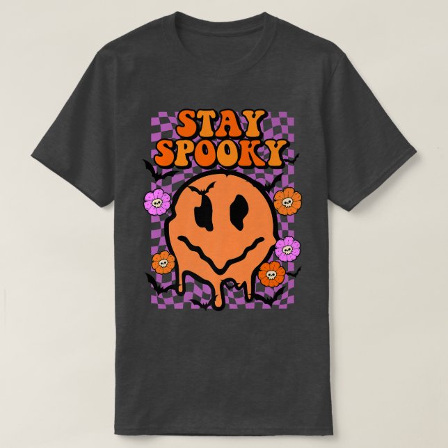 T-shirt Halloween Restez Éffrayant Meling Face Premium (Design devant)