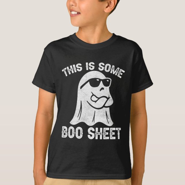 T-shirt Halloween Retro Boo Ghost Ceci Est Une Feuille De  (Devant)