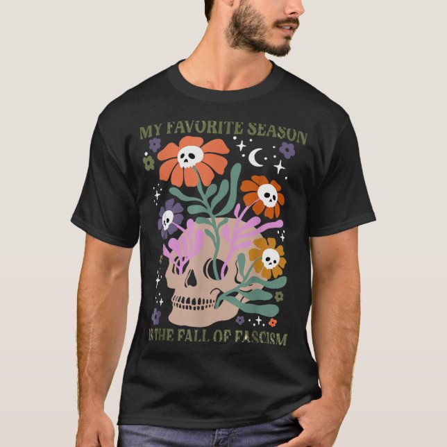T-shirt Halloween Retro My Favorite Season Is The Fall Of  (Devant)
