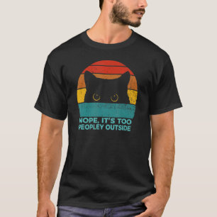 T-shirt Halloween rétro Nope Son Trop Peuple Dehors Shy C