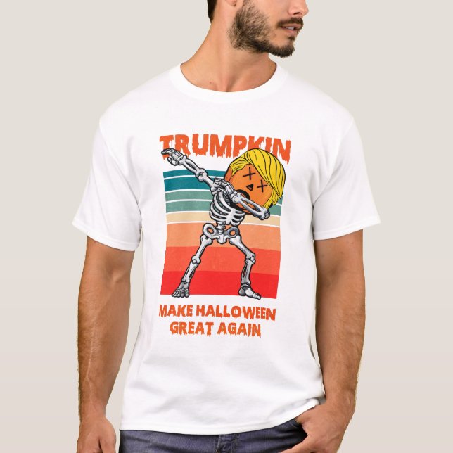 T-shirt Halloween Rêveur de Trumpkin 3 dab rétro (Devant)