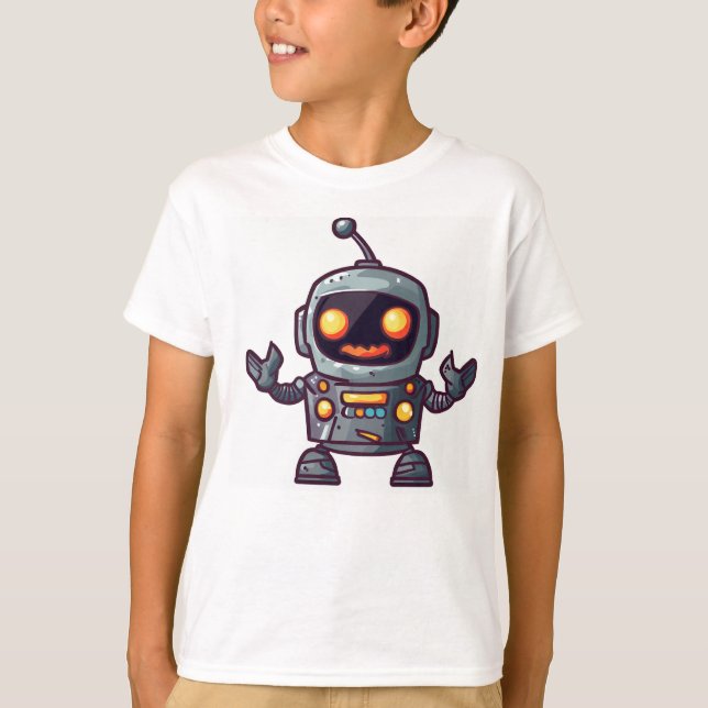 T-shirt Halloween robot amusant (Devant)