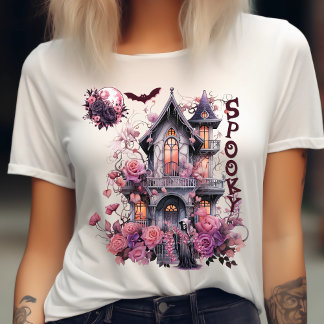 T-shirt Halloween rose-éffrayant-Halloween-Haunted-Rose