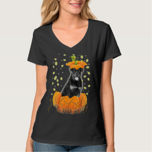 T-shirt Halloween Rottweiler Chien dans Citrouille Lover 2