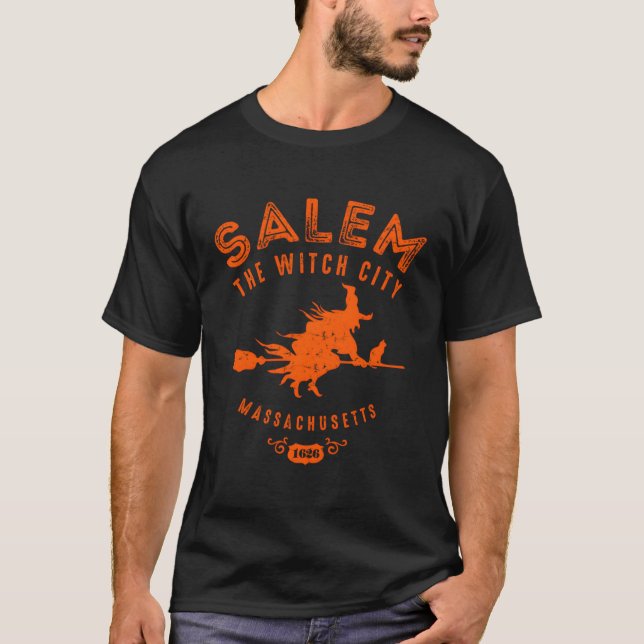 T-shirt Halloween Salem La Sorcière (Devant)