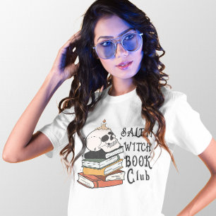 T-SHIRT HALLOWEEN SALEM WITCH LIVRE CLUB BOOKWORM
