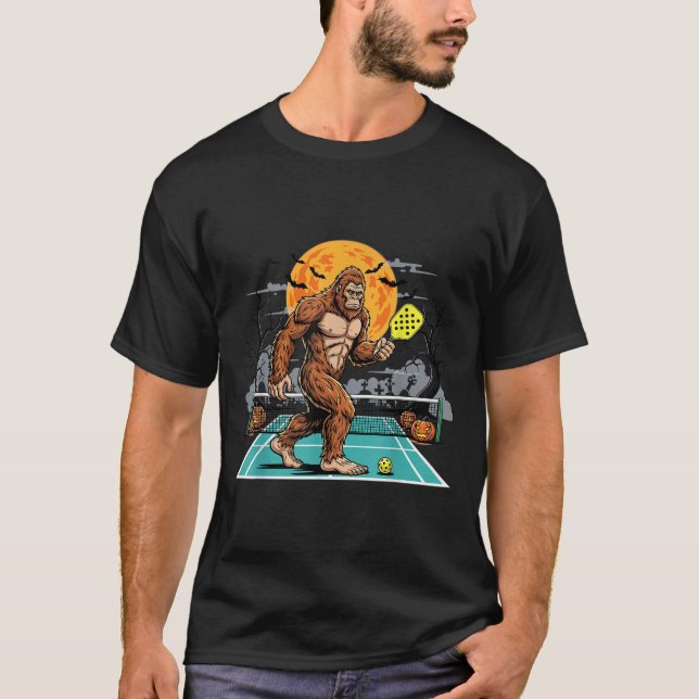 T-shirt Halloween Sasquatch Ckleball Bigfoot Soky Moon  (Devant)