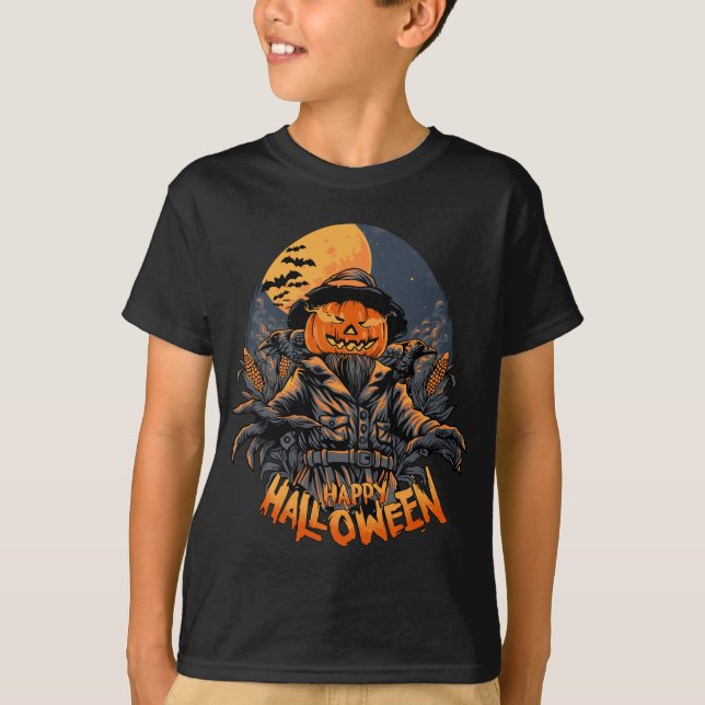 T-shirt Halloween Scarecrow (Devant)