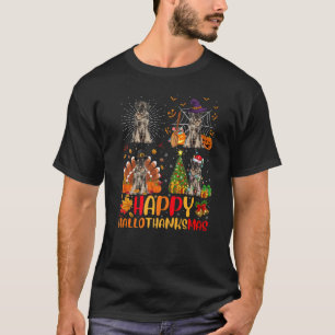 T-shirt Halloween Schnauzer Chien Hallothanksmans de Noël