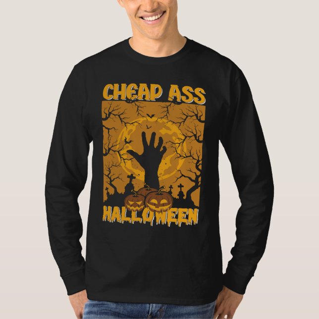 T-shirt Halloween Shirt Party Happy Pumpkin Graphic Plus S (Devant)