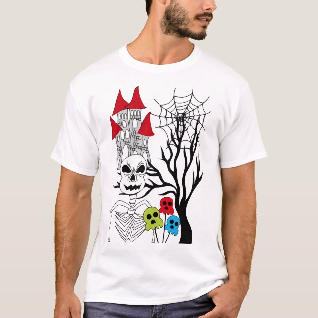 T-shirt halloween skeleton   (Devant)