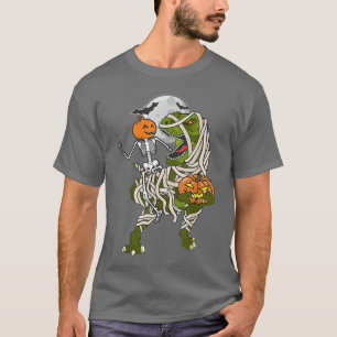 T-shirt Halloween Skeleton équitation maman Dinosaure T Re